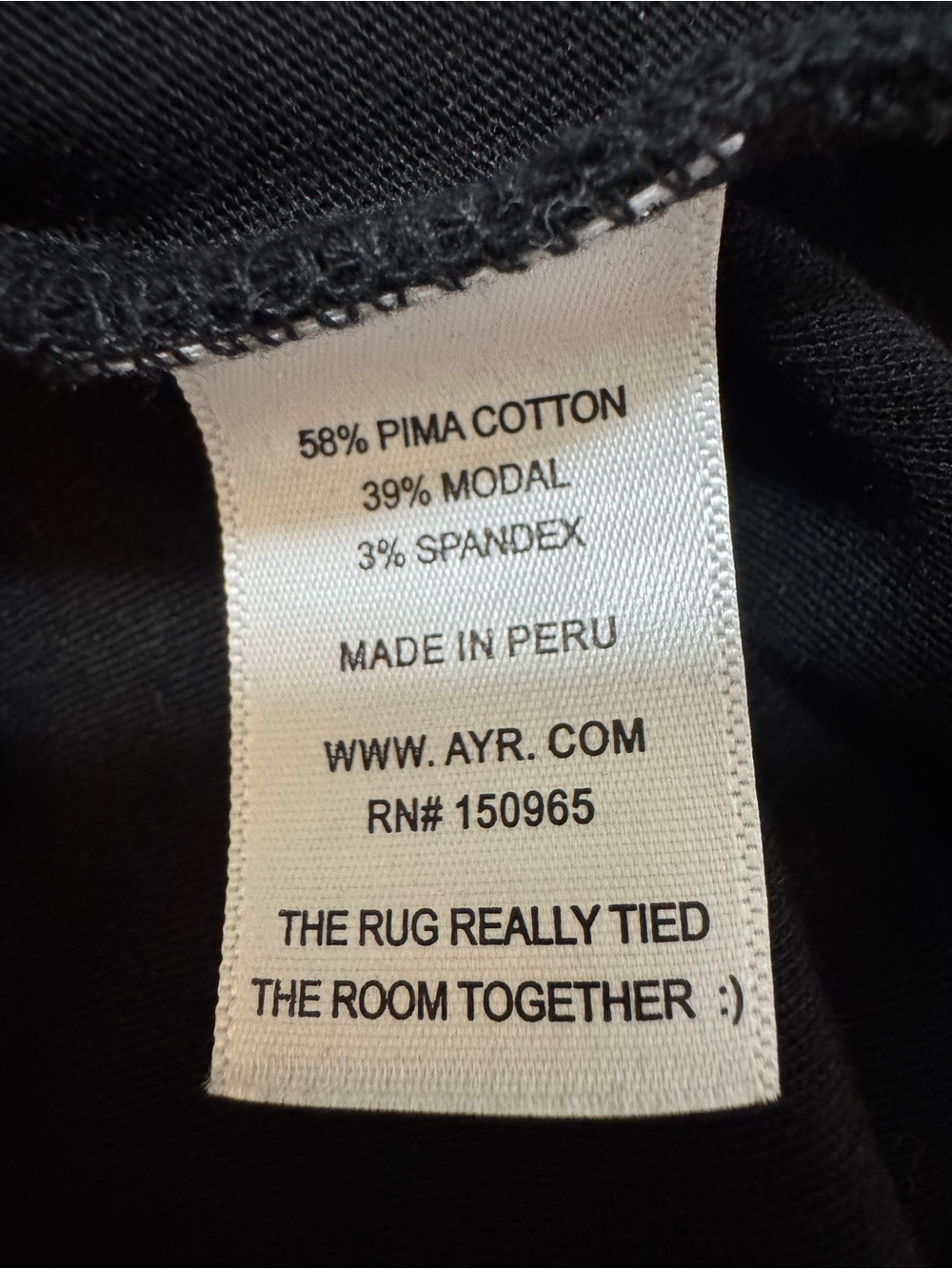 AYR Black Pull On Ponte Wide Leg Pants Size Small - Picture 5 of 5